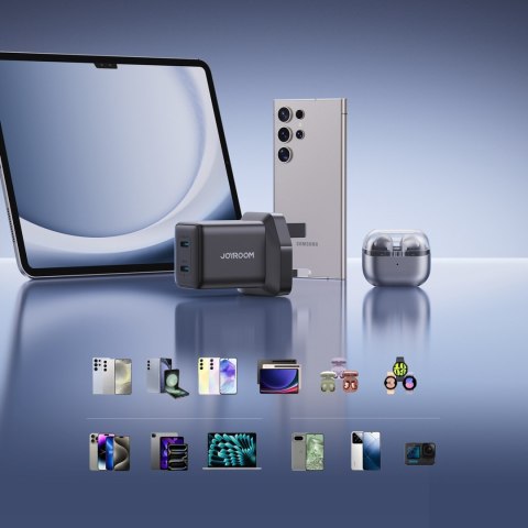 Ładowarka sieciowa z wtyczką UK USB-C 45W - czarna JOYROOM