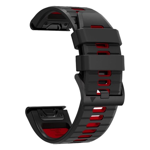 Pasek do zegarka Garmin Fenix 3 / 5X / 3HR / 5X Plus / 6X / 6X Pro / 7X - czarno-czerwony Tech-Protect