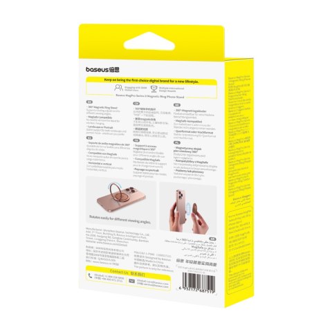 Ring uchwyt pierścień magnetyczny do smartfona z funkcją podstawki - czerwonozłoty BASEUS