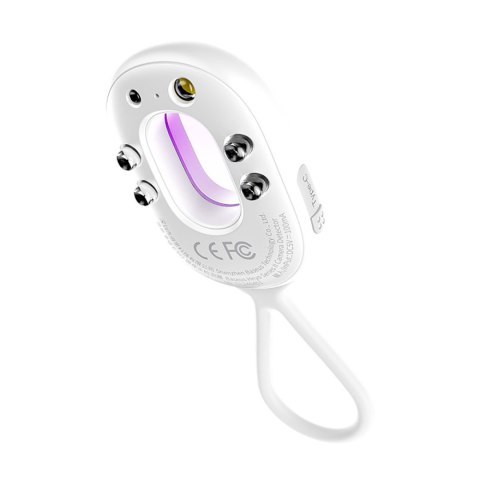 Wykrywacz ukrytych kamer z alarmem mini latarką kablem USB-A - USB-C - biały BASEUS