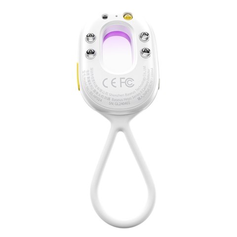 Wykrywacz ukrytych kamer z alarmem mini latarką kablem USB-A - USB-C - biały BASEUS