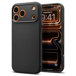 Etui pokrowiec ochronny Liquid Air na iPhone 17 Pro Max - czarny mat SPIGEN