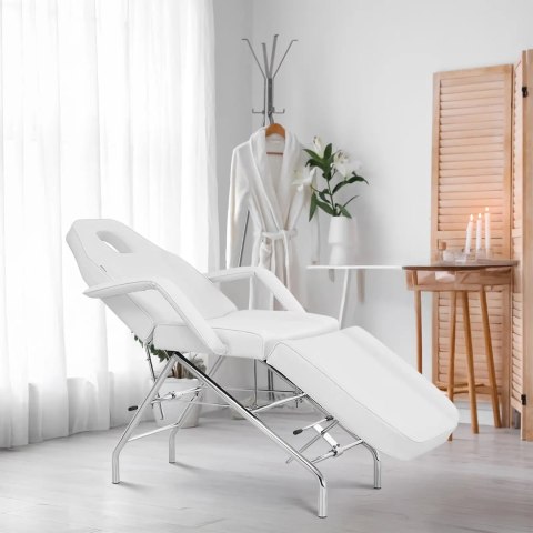 Fotel kosmetyczny do masażu tatuażu SPA MATERA - biały Physa