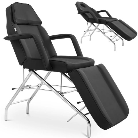 Fotel kosmetyczny do masażu tatuażu SPA MATERA - czarny Physa