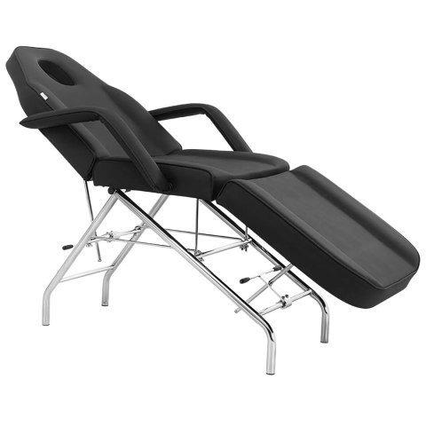 Fotel kosmetyczny do masażu tatuażu SPA MATERA - czarny Physa