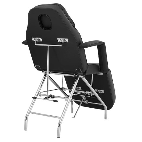 Fotel kosmetyczny do masażu tatuażu SPA MATERA - czarny Physa