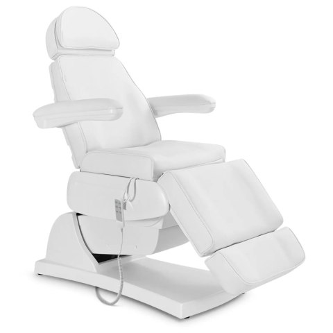 Fotel kosmetyczny do tatuażu masażu spa elektryczny 3 silniki 200 W LATINA - biały Physa