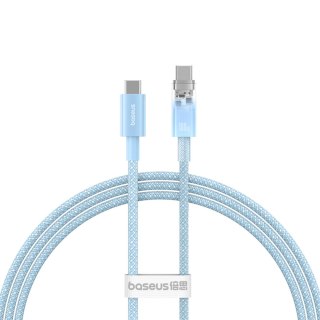 Kabel przewód Explorer z czujnikiem temperatury USB-C 100W 1m - niebieski BASEUS