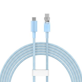 Kabel przewód Explorer z czujnikiem temperatury USB-C 100W 2m - niebieski BASEUS