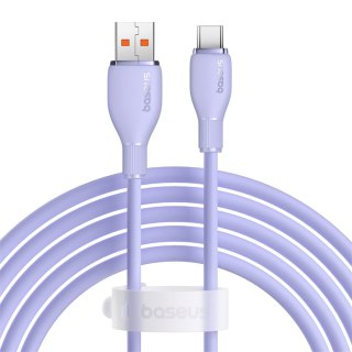 Kabel przewód Pudding USB-A USB-C 100W 2m - fioletowy BASEUS