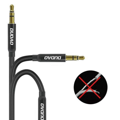 Kabel przewód stereo AUX mini jack 3.5mm 1m - czarny DUDAO