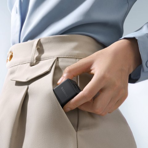 Ładowarka sieciowa Palm 20W USB-C USB-A - czarna BASEUS