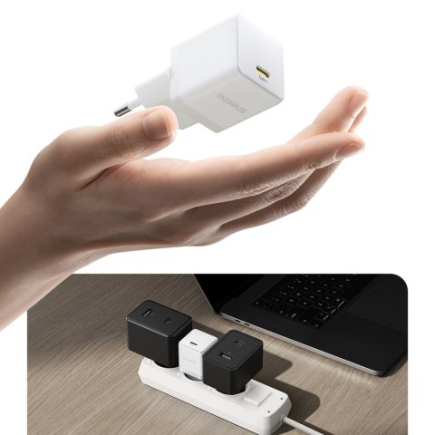 Ładowarka sieciowa Palm 20W USB-C - biała BASEUS