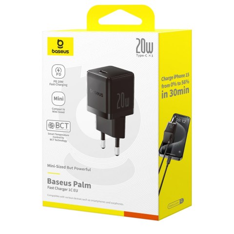 Ładowarka sieciowa Palm 20W USB-C - czarna BASEUS