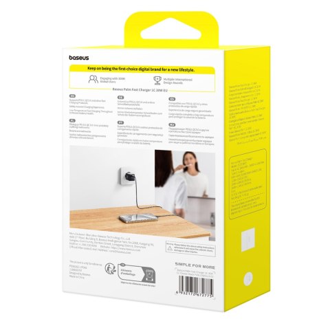 Ładowarka sieciowa Palm 30W USB-C - biała BASEUS
