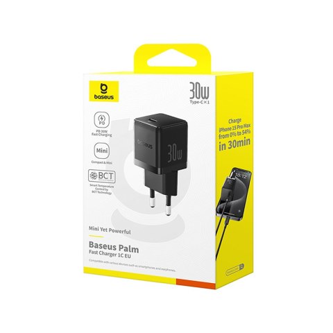 Ładowarka sieciowa Palm 30W USB-C - czarna BASEUS