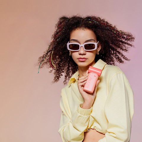 Mini dmuchawa wiatrak wentylator przenośny USB-C 5000mAh - różowy Jisulife