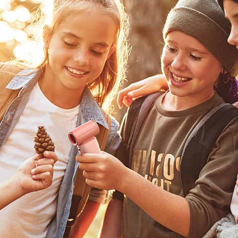 Mini dmuchawa wiatrak wentylator przenośny USB-C 5000mAh - różowy Jisulife