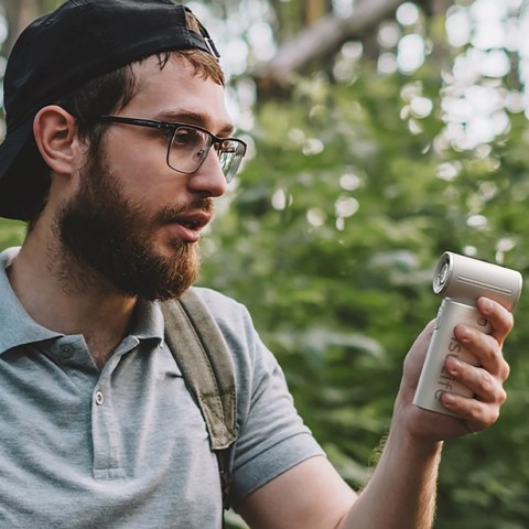 Mini dmuchawa wiatrak wentylator przenośny USB-C 5000mAh - szary Jisulife