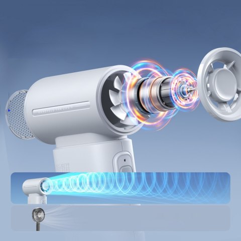 Mini dmuchawa wiatrak wentylator przenośny USB-C 5000mAh - szary Jisulife