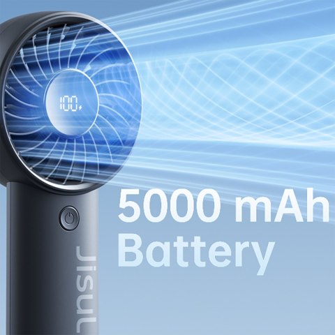 Mini wentylator wiatraczek ręczny USB-C 5000mAh - czarny Jisulife