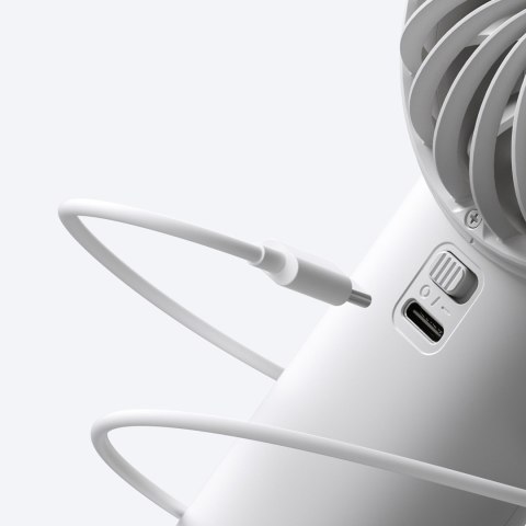 Mini wentylator wiatraczek ręczny USB-C 5000mAh - szary Jisulife