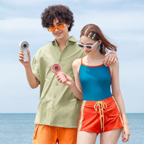 Mini wentylator wiatraczek ręczny USB-C 5000mAh - szary Jisulife