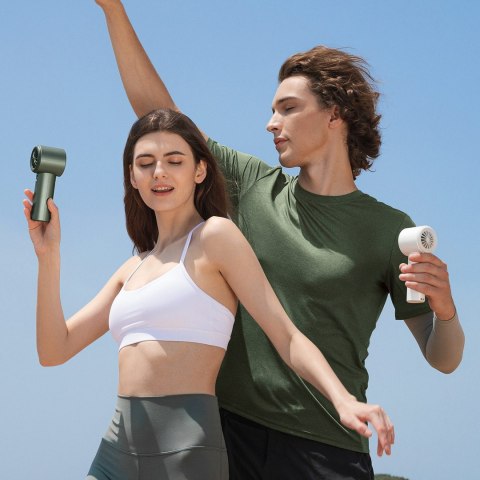 Mini wiatrak wentylator dmuchawa przenośna - 3600mAh - biały Jisulife