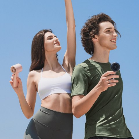 Mini wiatrak wentylator dmuchawa przenośna - 3600mAh - niebieski Jisulife