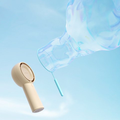 Mini wiatrak wentylator przenośny USB-C 4000mAh - beżowy Jisulife