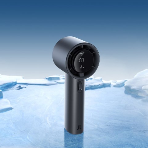 Mini wiatrak wentylator przenośny metalowy USB-C 5000mAh - ciemnoszary Jisulife