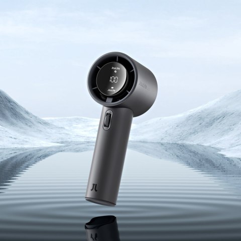 Mini wiatrak wentylator przenośny metalowy USB-C 5000mAh - ciemnoszary Jisulife