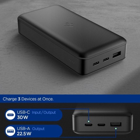 Powerbank 30000mAh 30W USB-A USB-C - czarny SPIGEN