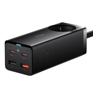 Stacja ładująca przedłużacz GaN3 USB-C USB-A gniazdo EU z kablem USB-C 100W 1m BASEUS