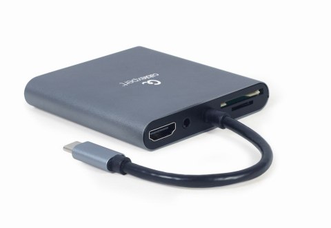 Adapter USB-C Hub HDMI USB-C PD VGA USB 3.0 Audio Card Gembird