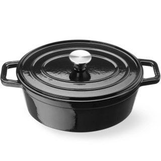 Garnek żeliwny emaliowany owalny 4.4 l 365x290x115 mm Hendi