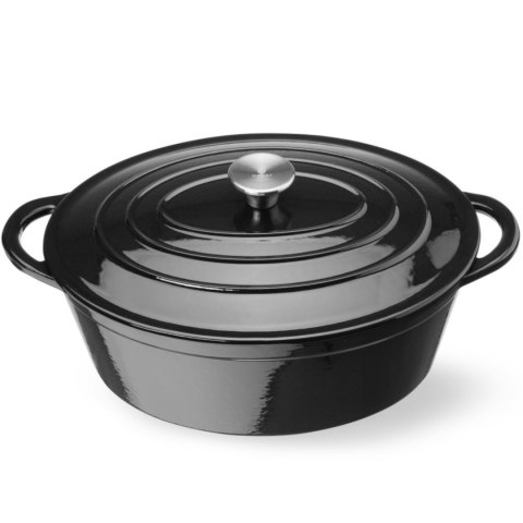 Garnek żeliwny emaliowany owalny 6.88 l 405x255x134 mm Hendi