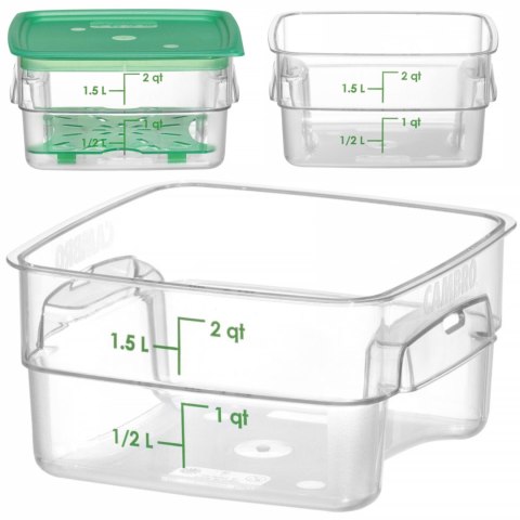 Pojemnik na żywność CamSquares Fresh Pro 1.9 l 191x191x98 mm CAMBRO