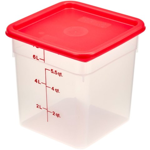 Pojemnik spożywczy CamSquare 7.6 l 215x215x230 mm - transparentny CAMBRO