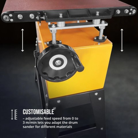 Szlifierka szerokotaśmowa do metalu drewna tworzyw szer. 450 mm 1500 W MSW