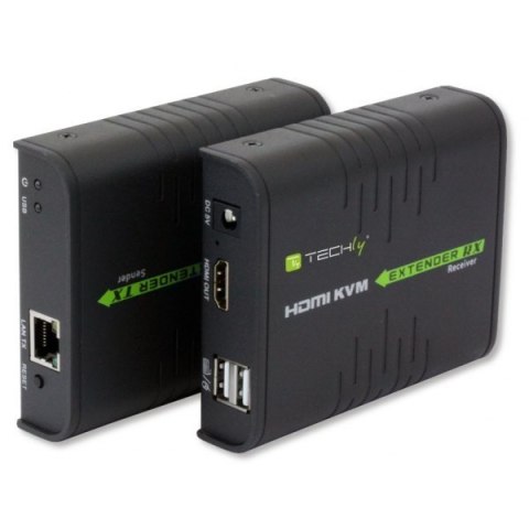 Extender HDMI + USB po skrętce Cat.5/5e/6 120m Techly