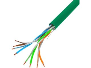 Kabel LAN UTP 100Mb/s 305m drut cca zielony Lanberg