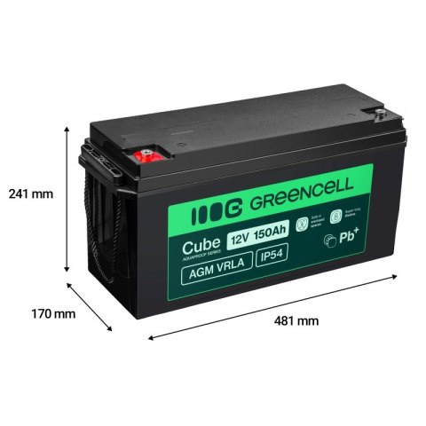 Akumulator AGM VRLA 12V 150Ah IP54 Green Cell