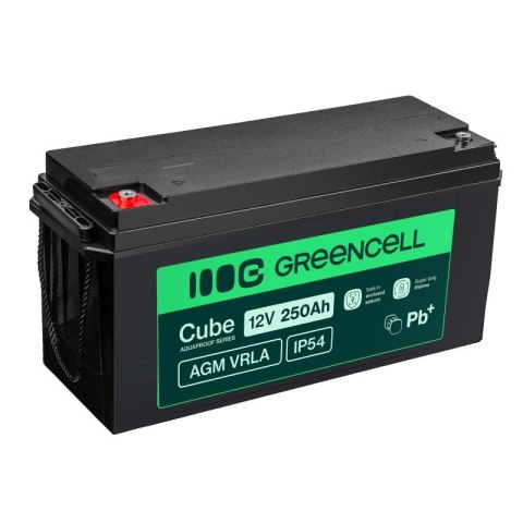 Akumulator AGM VRLA 12V 250Ah IP54 Green Cell
