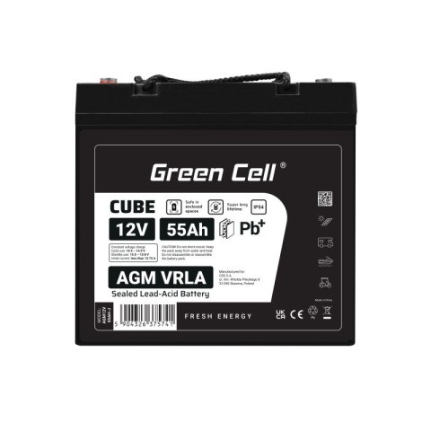 Akumulator AGM VRLA 12V 55Ah IP54 Green Cell