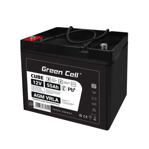 Akumulator AGM VRLA 12V 55Ah IP54 Green Cell