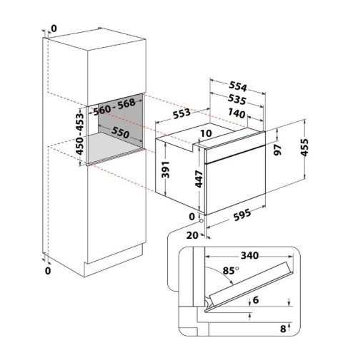 Kuchnia mikrofalowa do zabudowy WMW44HMB Whirlpool