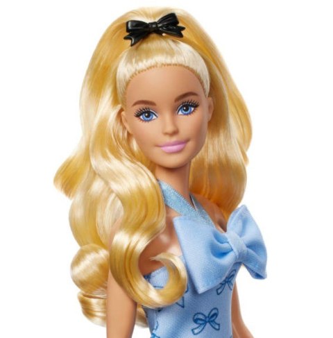 Lalka Barbie Fashionistas Niebieska sukienka w kokardki Mattel