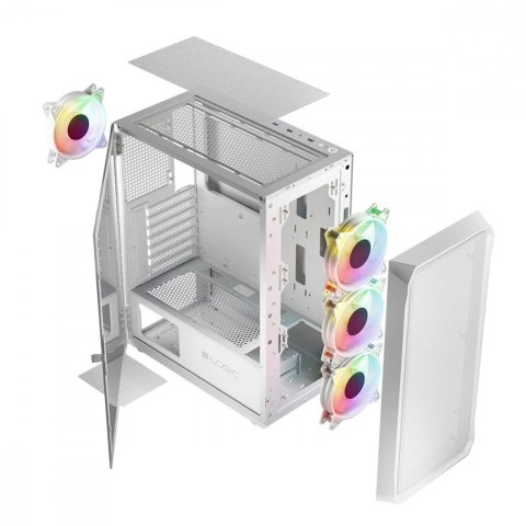 Obudowa Komputerowa Logic Portos ARGB Midi USB 3.0 Biała Logic Concept