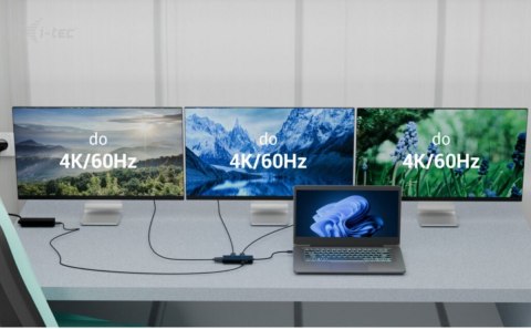 Stacja dokująca USB-C Triple 4K HDMI Video Adapter Power Delivery 100W I-tec